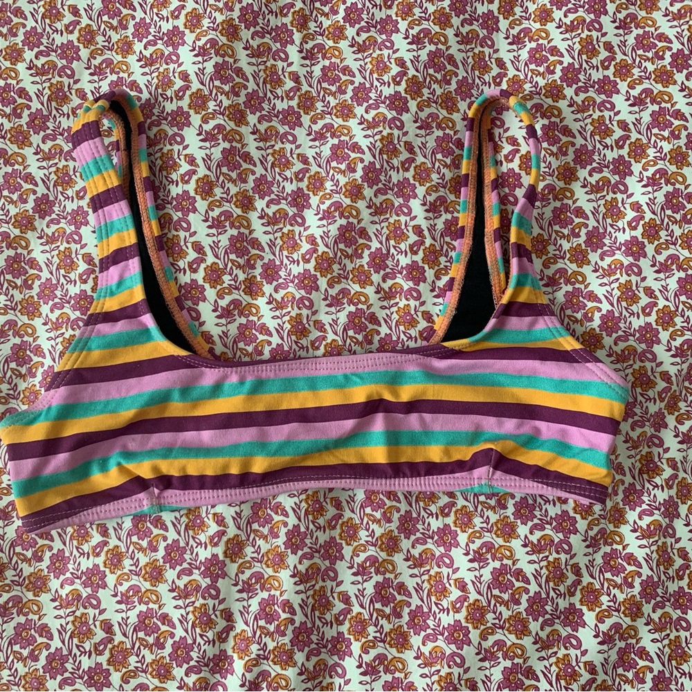 Ama bikinis striped swim top